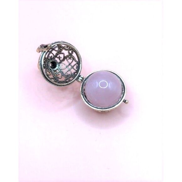 Very Pretty Sphere Cage with Rose Quartz Sphere - Picture 3 of 6